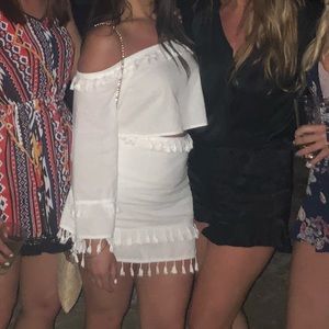 Tassel Long sleeve top and skirt bottom